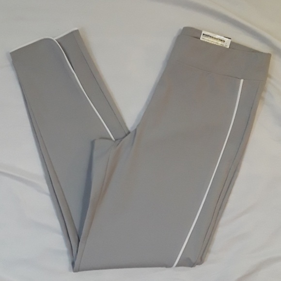 (NWT) Hue Womens Gray Piped Polished Twill Skimmer Leggings Sizes XS/S/M/L - Picture 3 of 7